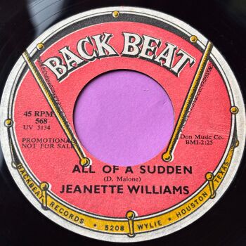 Jeanette Williams-All of a sudden-Back Beat R E+