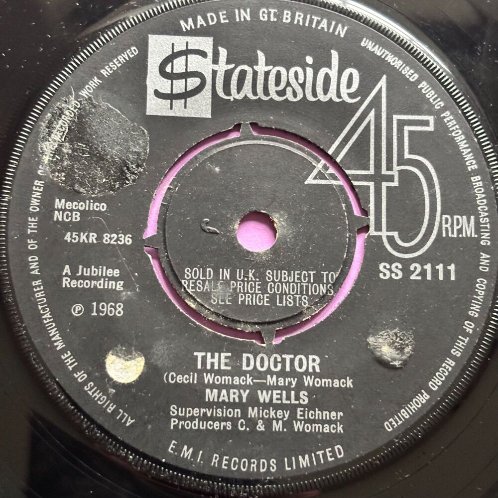 Mary Wells-The doctor-UK Stateside E