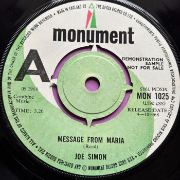 Joe Simon-Message from Maria-UK Monument Demo E+