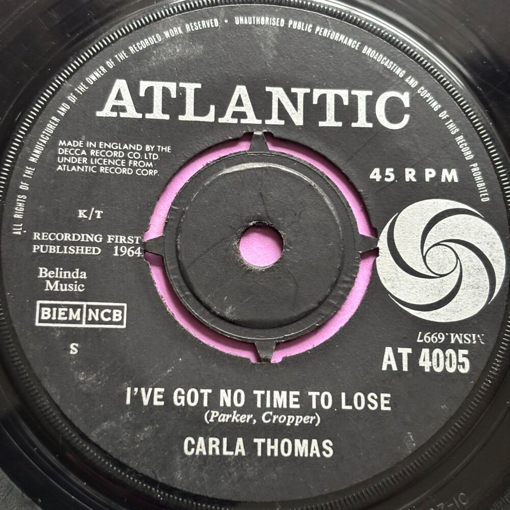 Carla Thomas-I've got no time to lose-UK Atlantic E