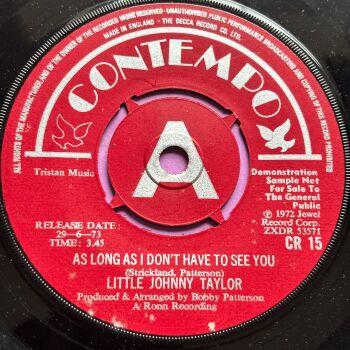 Little Johnny Taylor-As long as I don't have to see you-UK Contempo Demo E+