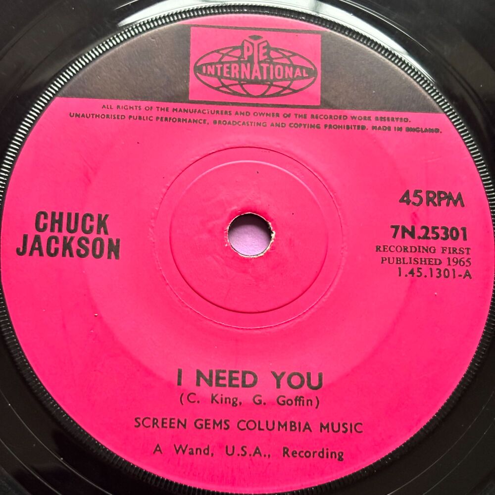 Chuck Jackson-I need you-Pye Int. E+
