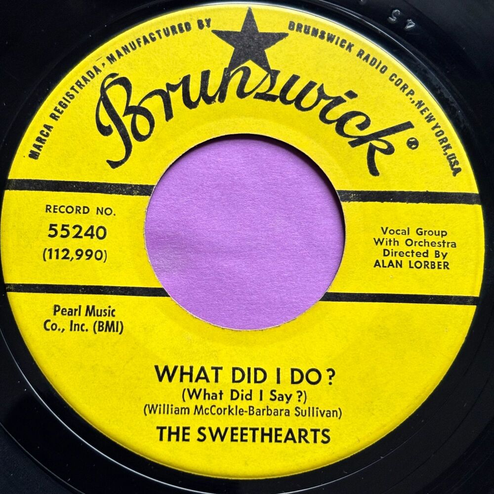 Sweethearts-What did I do?-Brunswick Demo E