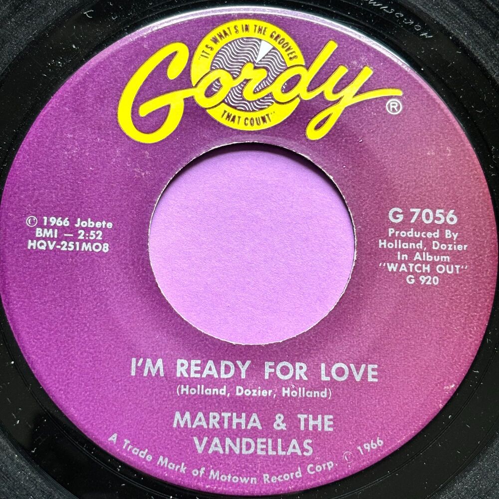 Martha and the Vandellas-I'm ready for love-Gordy E+