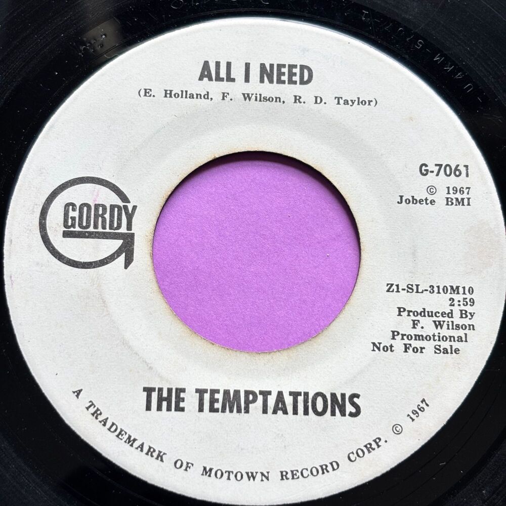 Temptations-All I need-Gordy WD E+