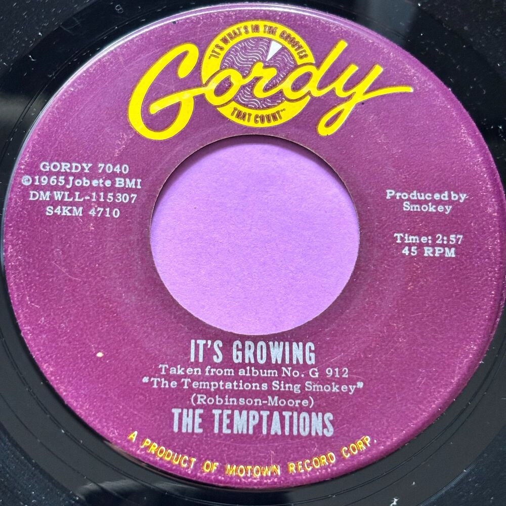 Temptations-It's growing-Gordy E+