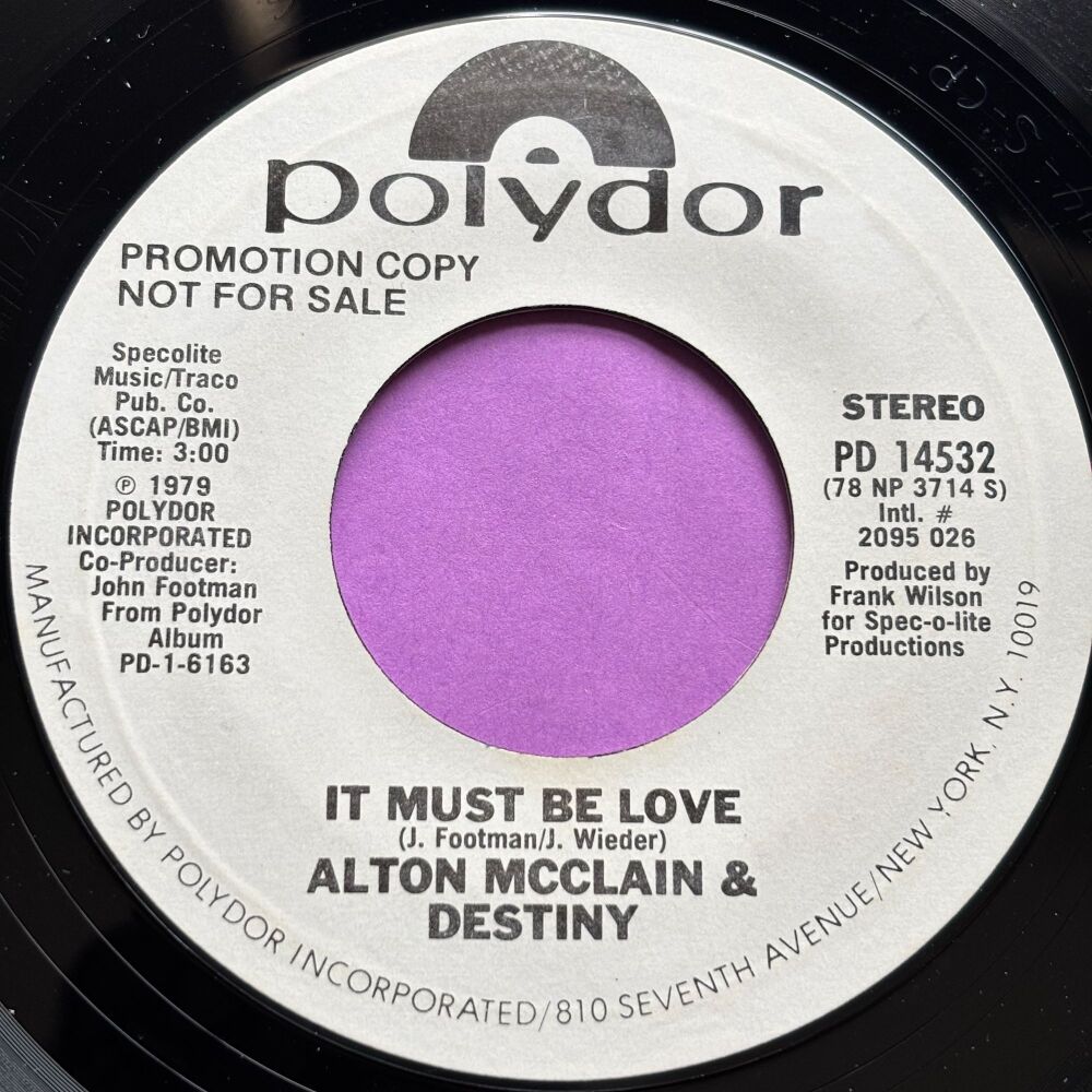 Alton McClain-It must be love-Polydor WD E+