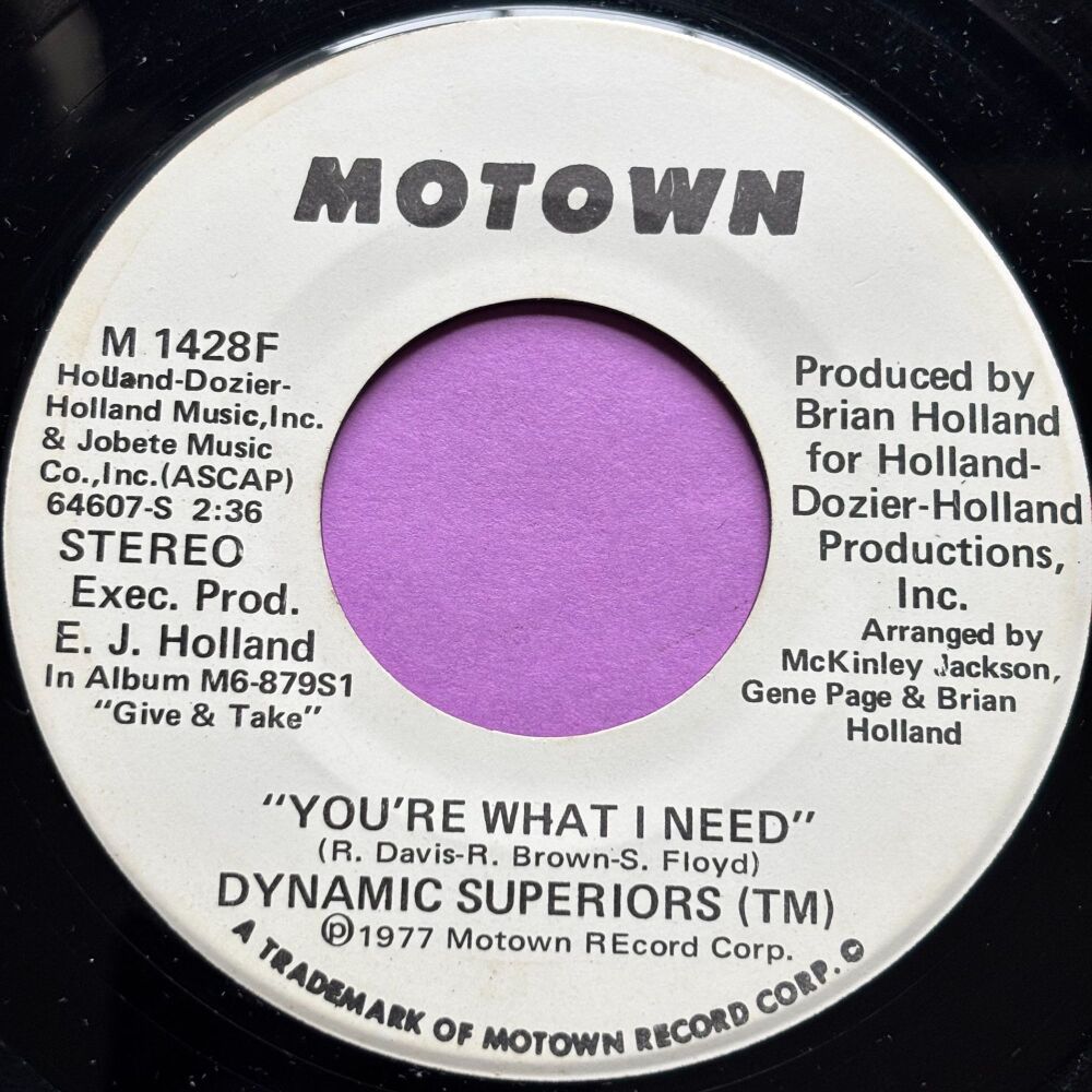 Dynamic Superiors-You're what I need-Motown WD E+