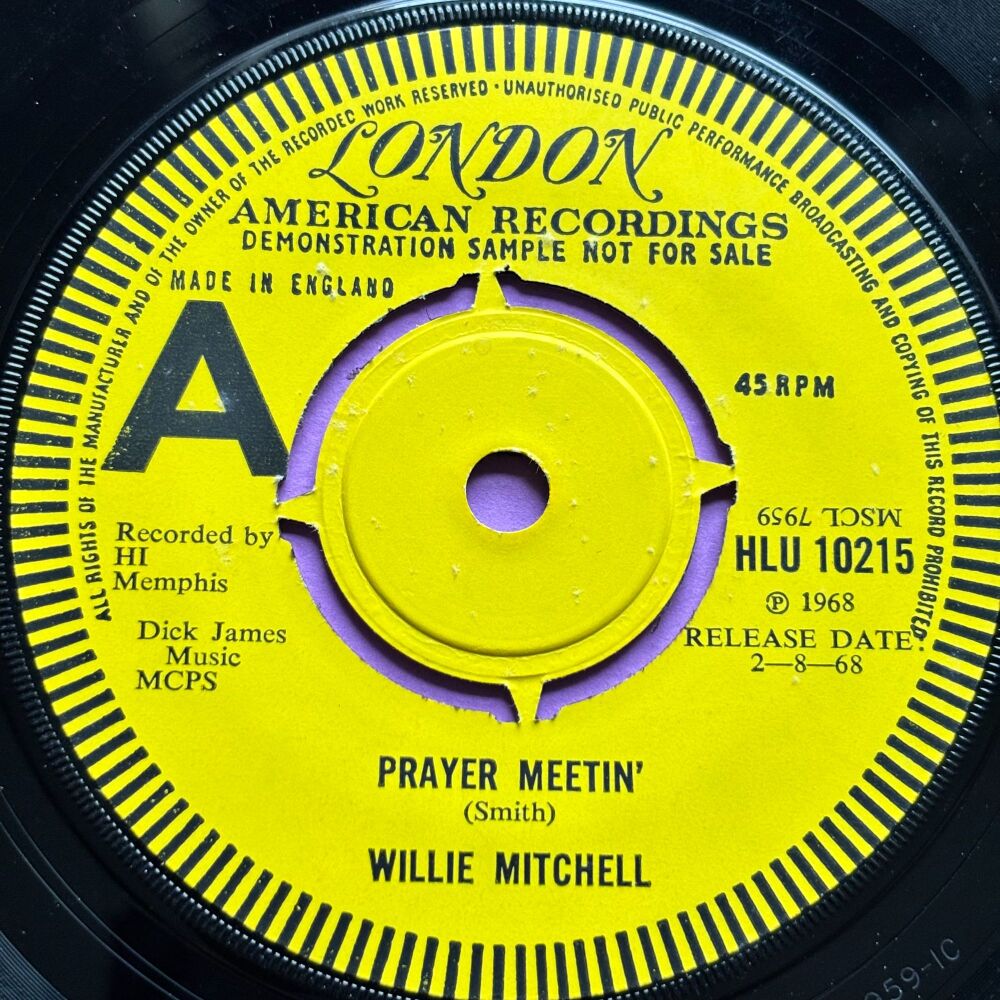 Willie Mitchell-Prayer meetin'-UK London Demo E+