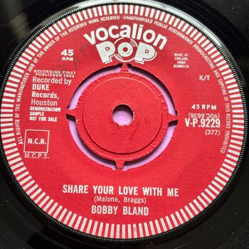 Bobby Bland-Share your love with me-UK Vocalion  Demo E+