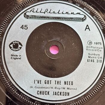 Chuck Jackson-I've got the need-All Platinum E+