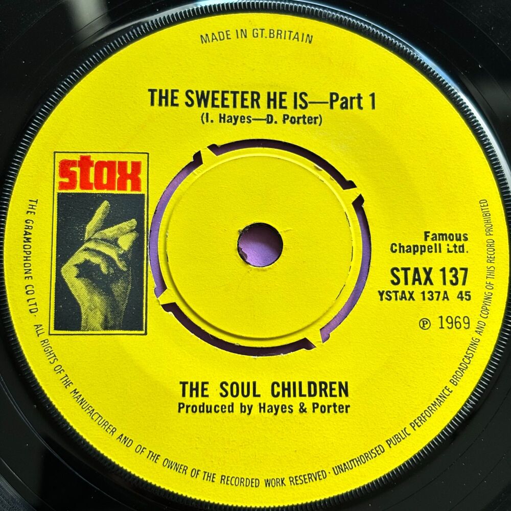 Soul Children-The sweeter he is-UK Stax E+