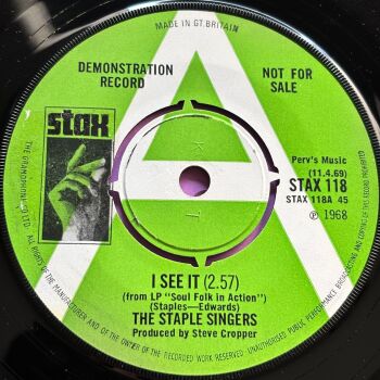 Staple Singers-I see it-UK Stax Demo E+