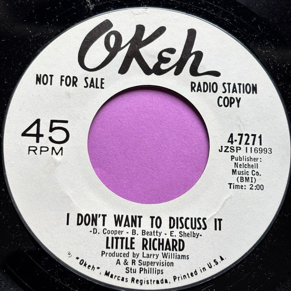 Little Richard-I don't want to discuss it-Okeh WD  M-