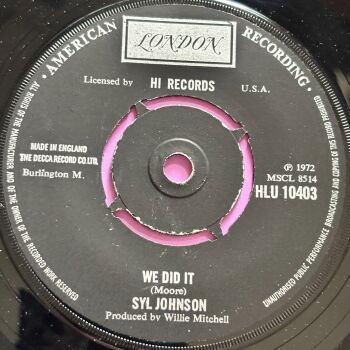 Syl Johnson-We did it-UK London E+