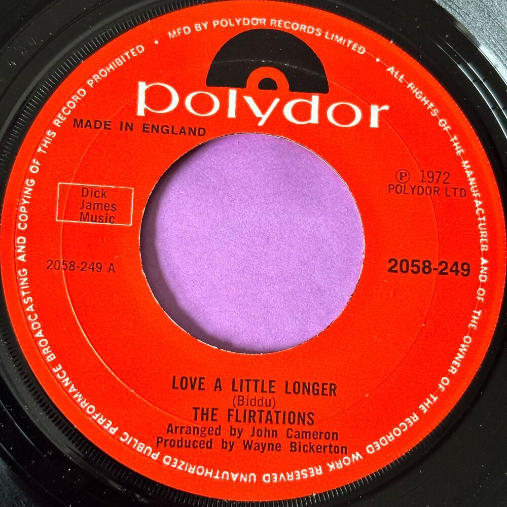 Flirtations-Love a little longer-UK Polydor E+
