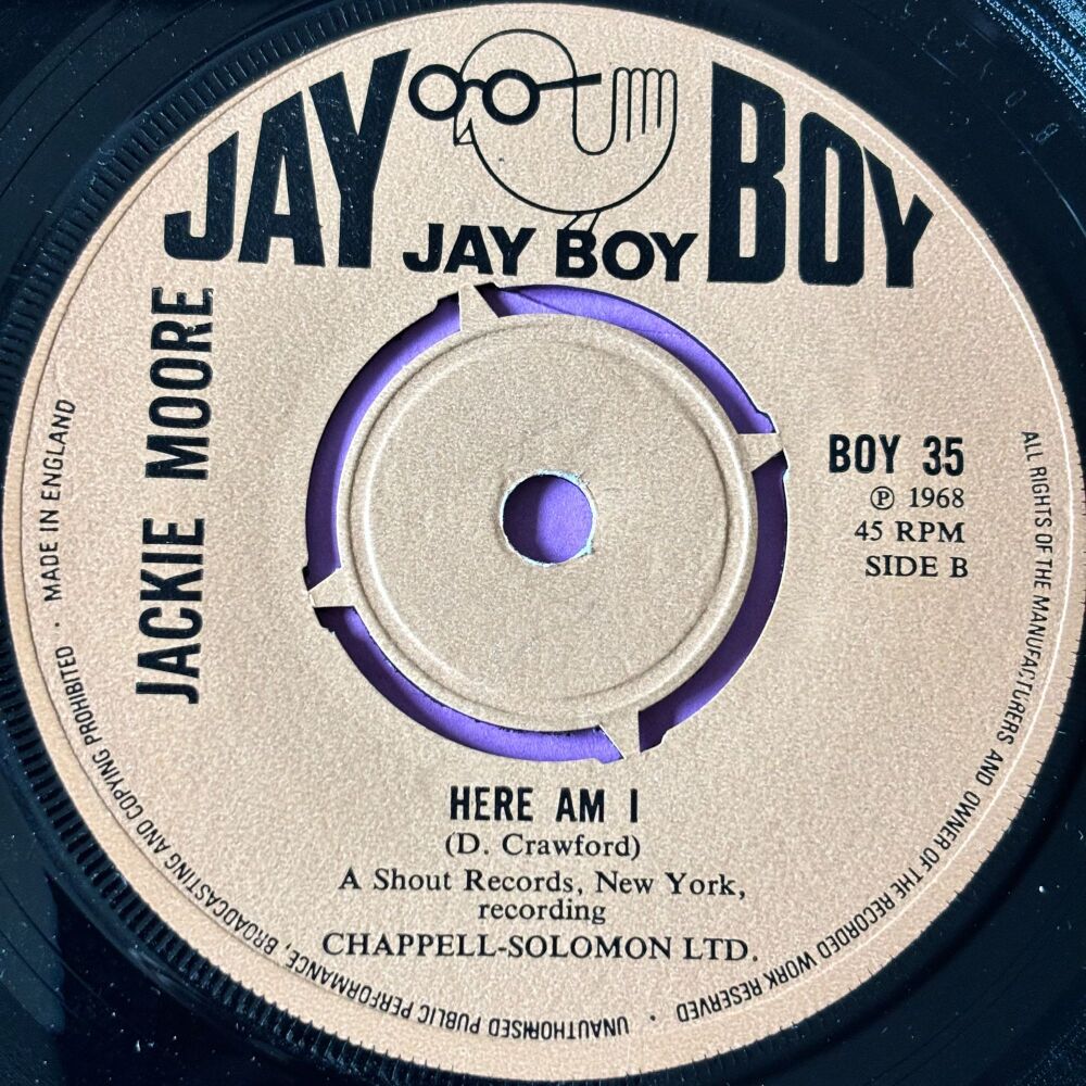 Jackie Moore-Here I am-UK Jay Boy E+
