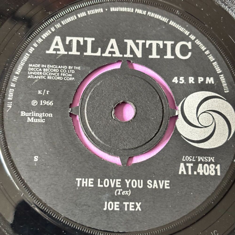 Joe Tex-The love you save-UK Atlantic E+