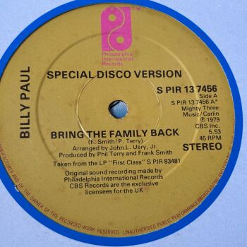 Billy Paul-Bring the family back-PIR 12" E+