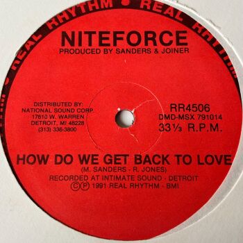 Niteforce-How do we get back to love-Real Rhythm 12" E+