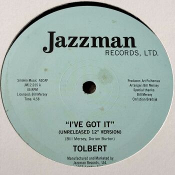 Tolbert-I've got it-Jazzman 12" E+