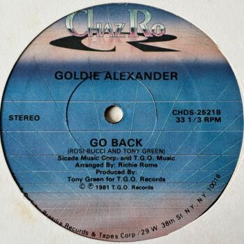 Goldie Alexander-Go back-Chaz Ro 12" E+