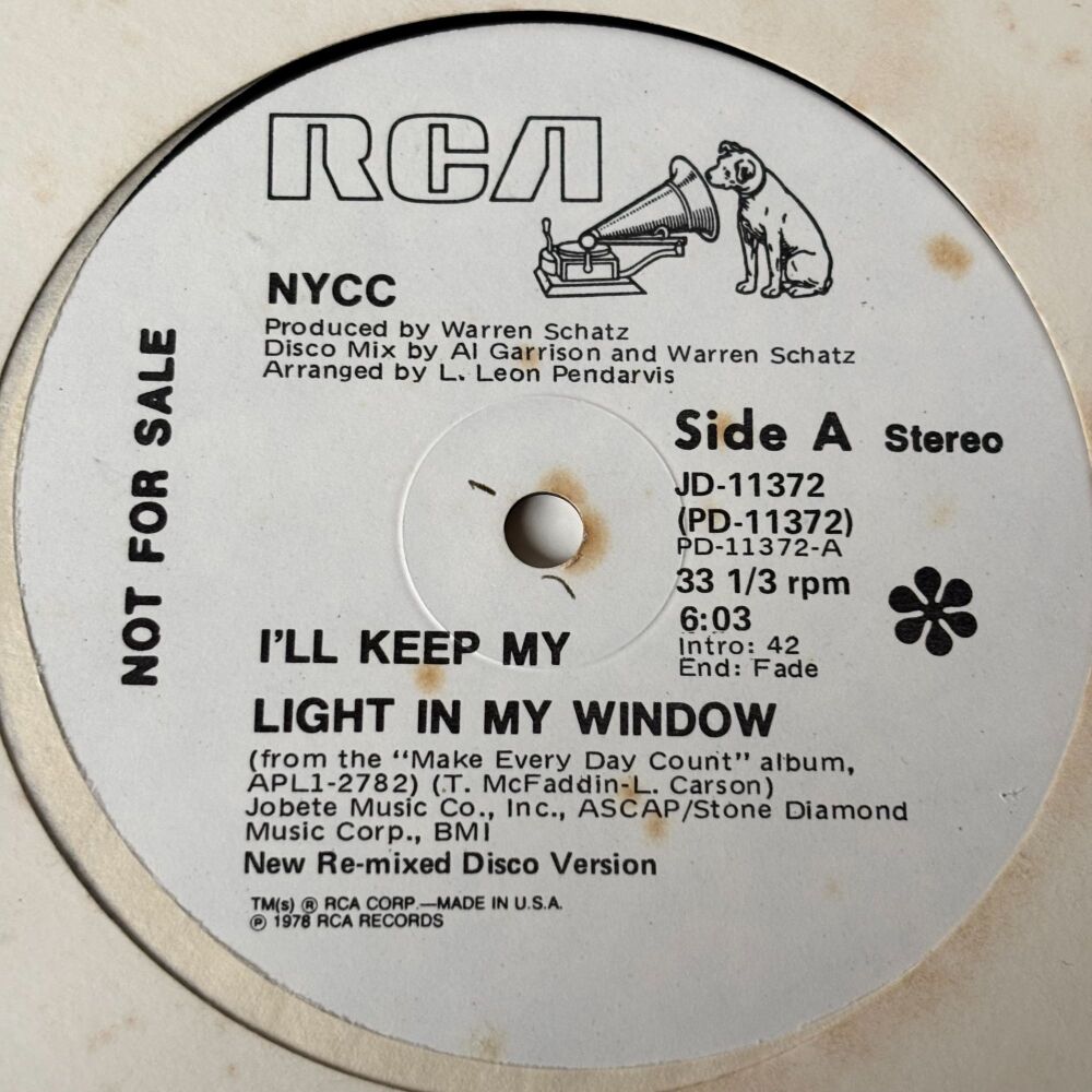NYCC-Make every day count/ I'll keep my light in my window-RCA 12