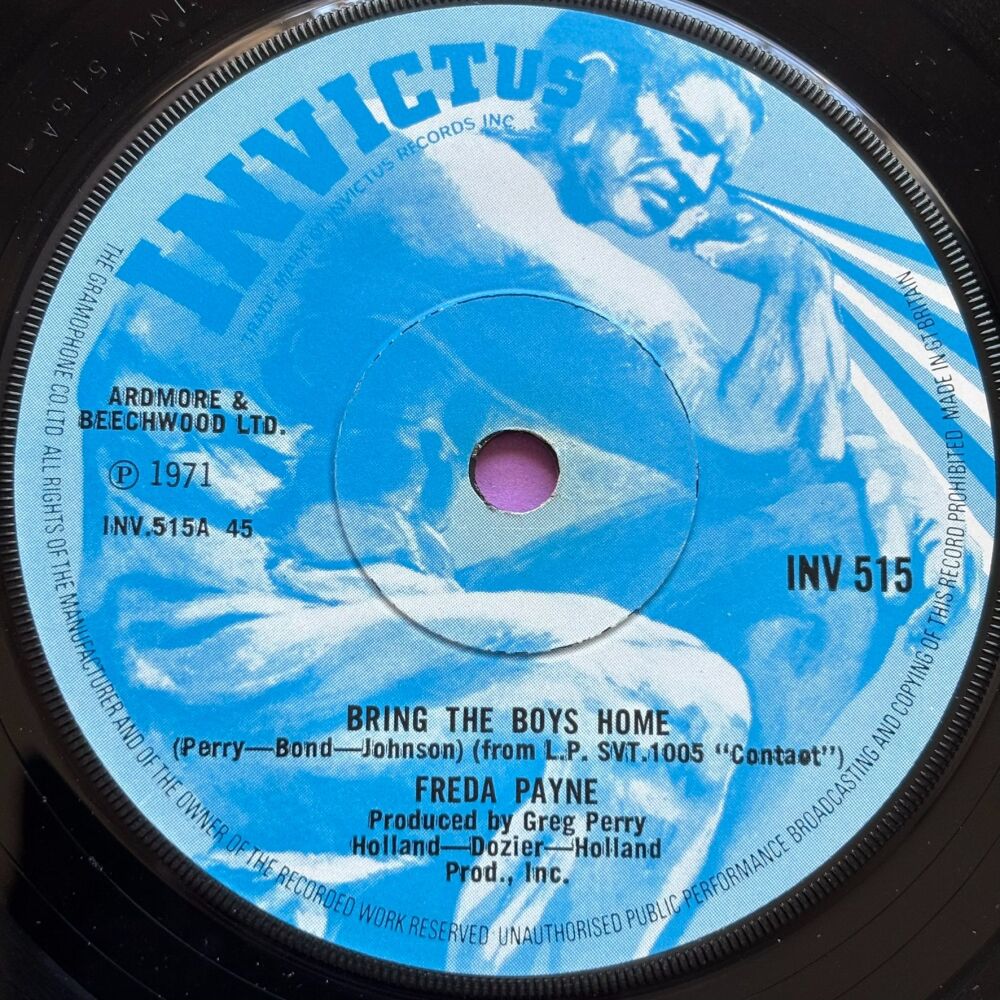 Freda Payne-Bring the boys home-UK Invictus  E+