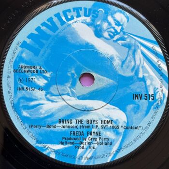 Freda Payne-Bring the boys home-UK Invictus  E+