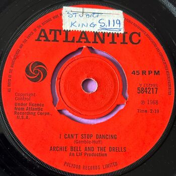 Archie Bell-I can't stop dancing-Atlantic stkr E+
