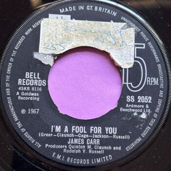 James Carr-I'm a fool for you-UK Stateside stkr noc E