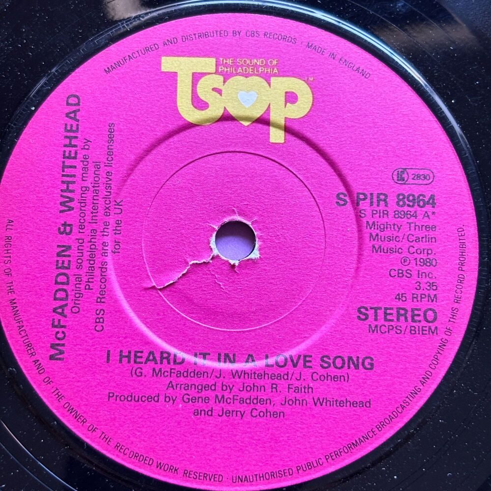 McFadden & Whitehead-I heard it in a love song-UK TSOP E+