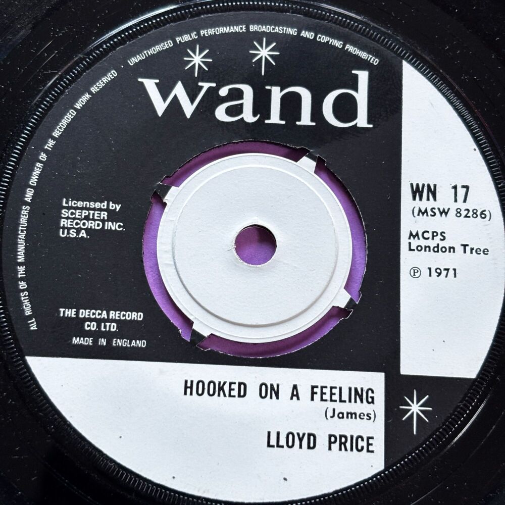 Lloyd Price-Hooked on a feeling-UK Wand M-