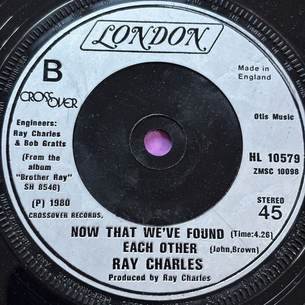 Ray Charles-Now that we've found each other-UK London E+