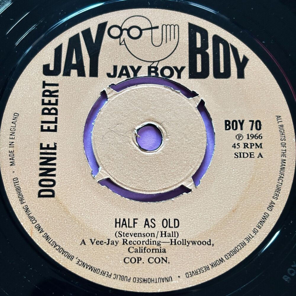 Donnie Elbert-Half as old-UK Jayboy E+