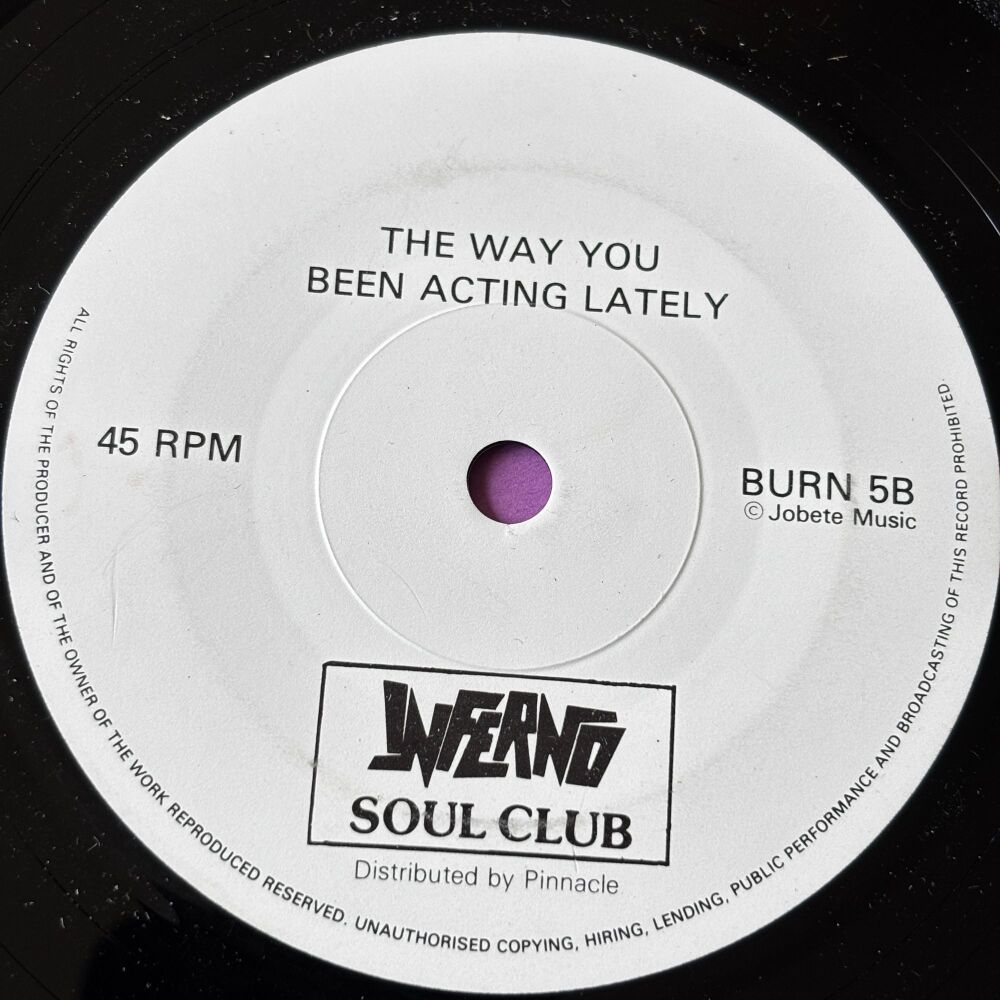 Tina Lewis-The way you been acting lately/ Back street-Inferno M-
