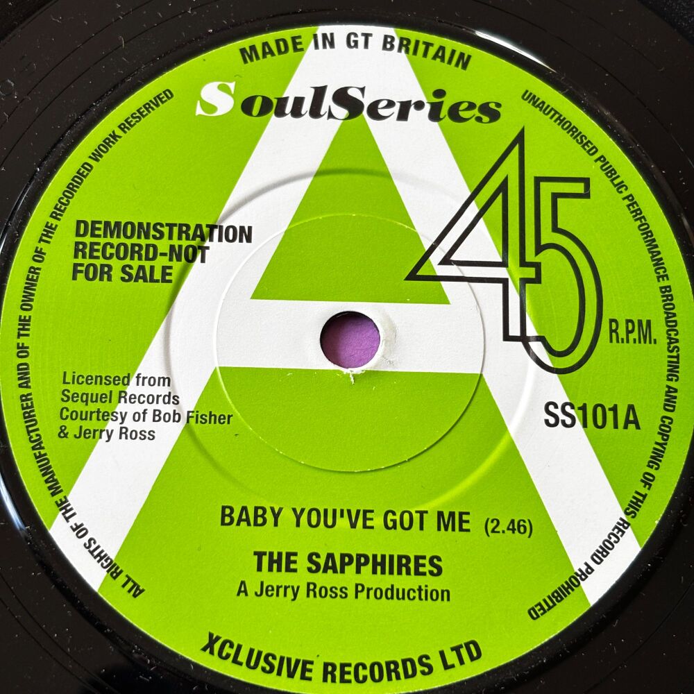 Sapphires-Baby you've got me-Soul Series E+