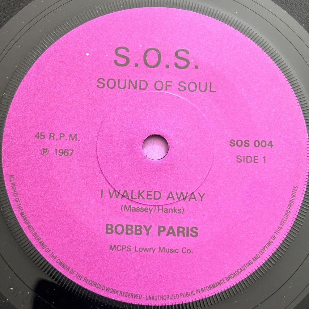 Bobby Paris-I walked away-SOS M-
