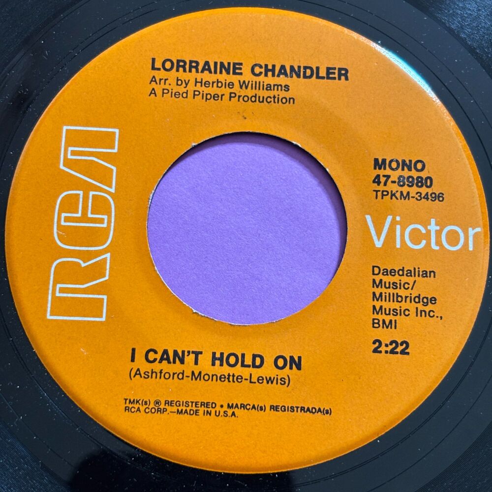 Lorraine Chandler-I can't go on-RCA 2nd E+