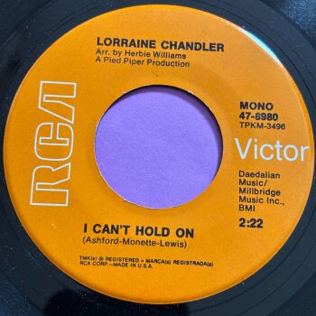 Lorraine Chandler-I can't go on-RCA 2nd E+