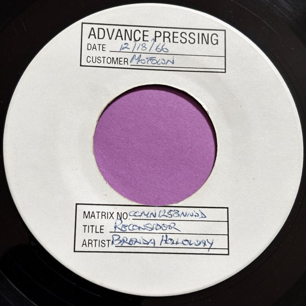 Brenda Holloway-Reconsider-Test Pressing E+