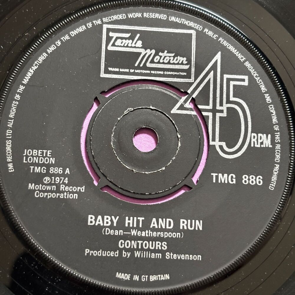 Contours-Baby hit and run-TMG 886 M-