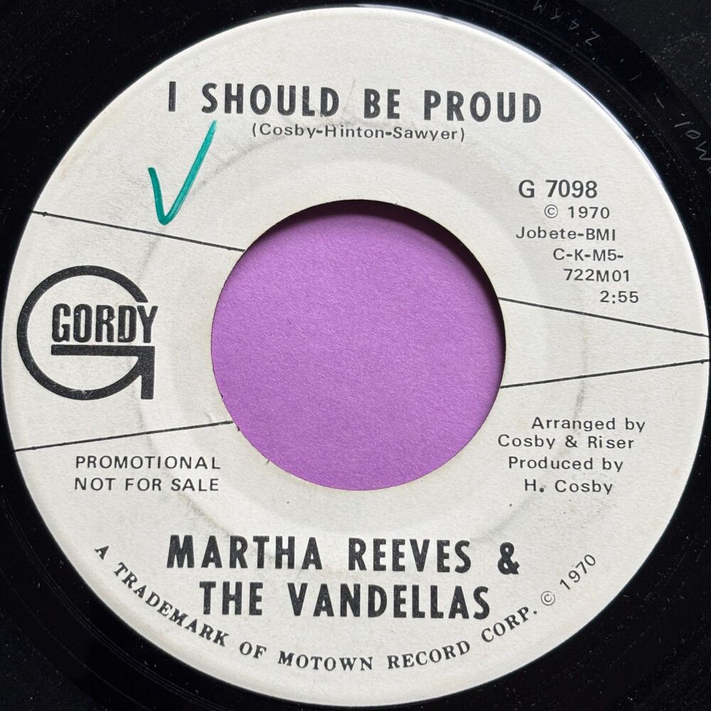 Martha Reeves and the Vandellas-I should be proud-Gordy vg+
