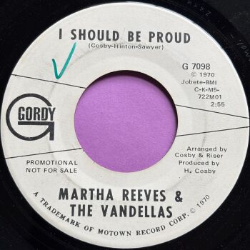 Martha Reeves and the Vandellas-I should be proud-Gordy vg+