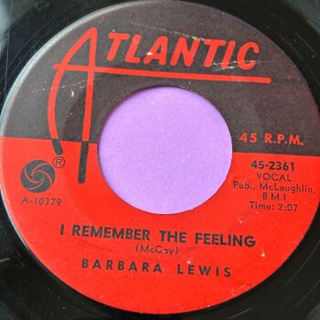Barbara Lewis-I remember the feeling-Atlantic vg+