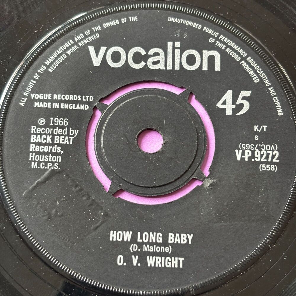 O.V Wright-How long baby-Vocalion E+