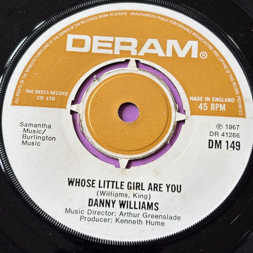 Danny Williams-Whose little girl are you-Deram E+
