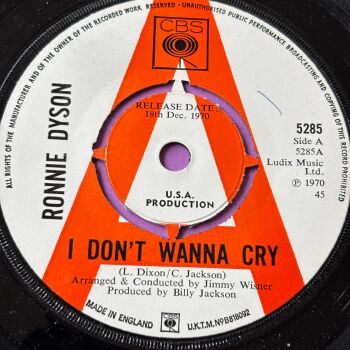 Ronnie Dyson-I don't want to cry-UK CBS E+