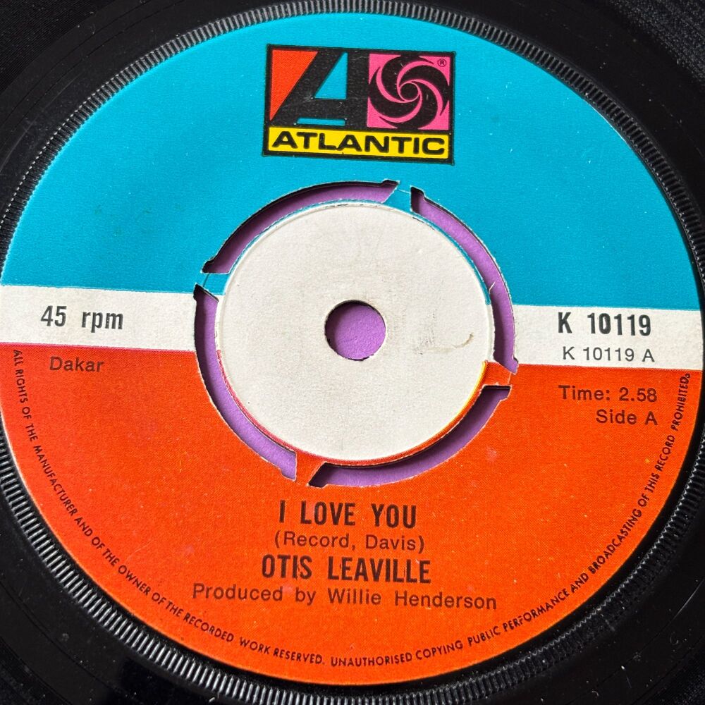 Otis Leaville-I love you/ I need you-UK Atlantic E+