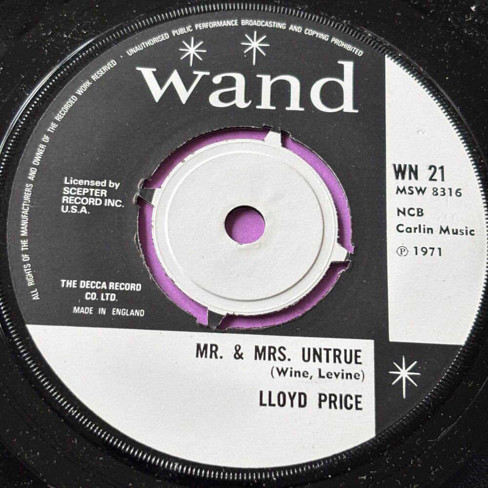 Lloyd Price-Mr & Mrs Untrue-UK Wand M-